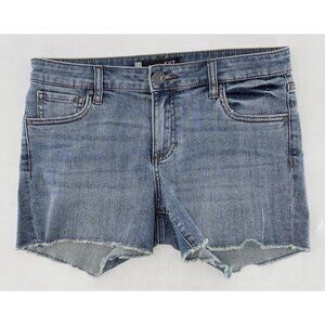 KUT FROM THE KLOTH GIDGET FRAY Womens  STRETCH Denim‎ Shorts Sz 6 Preppy
